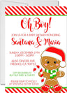 candy cane baby shower invitation cards festive winter style
