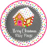 candy gingerbread house holiday favor sticker