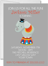 carnival circus birthday invitations big top theme