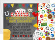 casino night birthday invitations colorful gaming theme