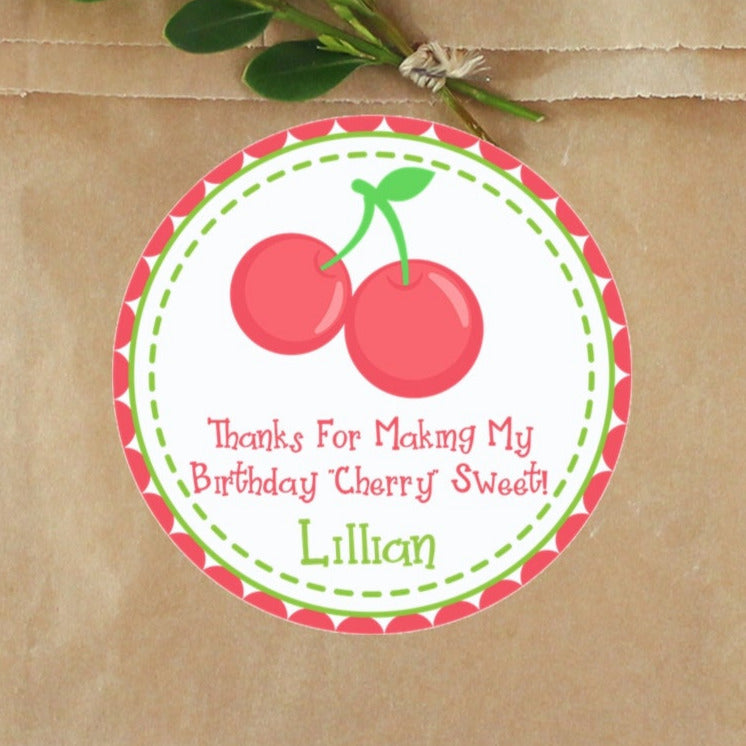 Cherry Birthday Stickers