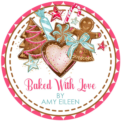christmas baking cookie gift label sticker