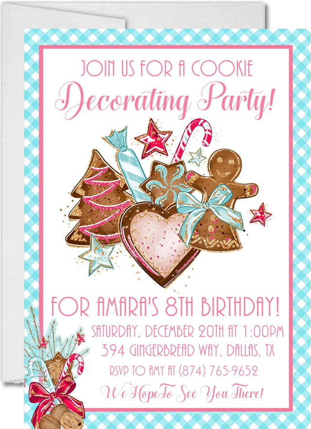 christmas cookie decorating birthday invitations holiday baking design