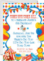 circus birthday party invitations colorful carnival design