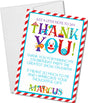 circus birthday thank you cards colorful carnival party design