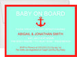 coastal baby shower invitations coral aqua beach theme
