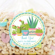 colorful cactus trio birthday sticker design