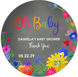 colorful fiesta favor stickers