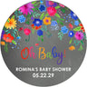 colorful fiesta favor stickers for baby showers