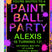 colorful paintball party invitations neon paint splatter design