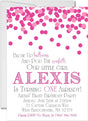 confetti 1st birthday invitations pink confetti design