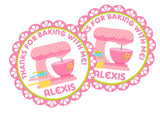 cupcake utensil baking birthday label