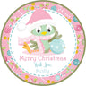 cute pink penguin holiday treat bag sticker