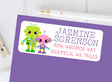 cute robot kids return address label