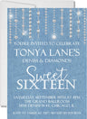 denim birthday invitation cards glamorous teen party style