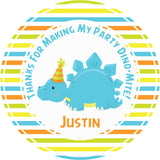 Dinosaur Party Birthday Stickers