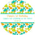 dinosaur baby shower sticker with baby dinos balloons and palm trees