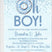 donut baby shower invitations pastel blue sprinkle design
