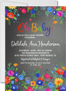 fiesta baby shower invitations colorful floral design