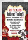 firetruck birthday invitations firefighter station theme