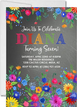 floral fiesta birthday invitations festive celebration theme