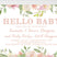 floral sip and see invitations peach watercolor flower design
