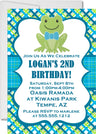 frog invitation cards toddler birthday celebration style