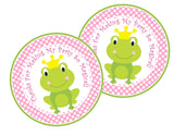 frog princess birthday stickers