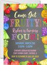fruit invitation cards colorful birthday celebration style