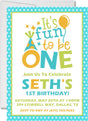 fun to be one birthday invitations playful balloon theme