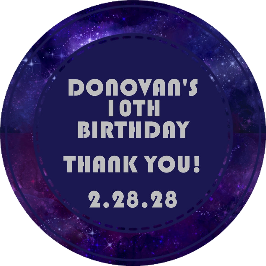 Galaxy Birthday Stickers