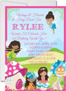 girls fairy birthday invitations whimsical mushroom house theme