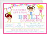 girls gymnastics invitation cards