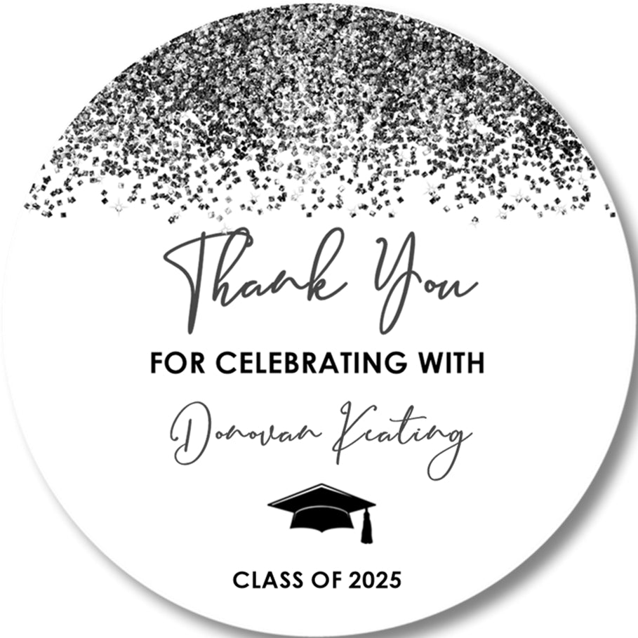 Confetti Graduation Stickers