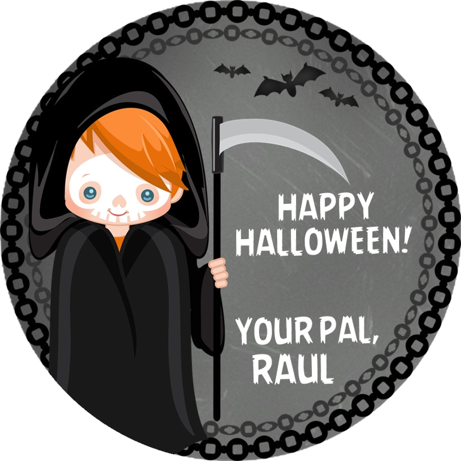 grim reaper halloween sticker