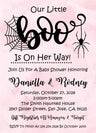 halloween baby shower  pink spooky theme