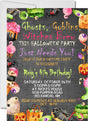 halloween birthday party invitations colorful candy design