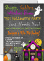 halloween birthday party invitations haunted house design