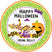 halloween candy jar sticker green bubble background