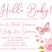 hello baby invitations butterfly floral theme