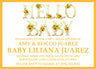 hello baby sip and see invitations greenery sunflower neutral design