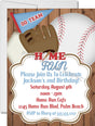 home run baseball birthday invitations sporty athletic theme