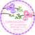 jungle reptile favor sticker with colorful snakes and tree branches