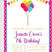 kids birthday balloon invitations festive banner theme
