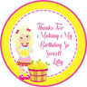 lemon birthday sticker with girl and lemon