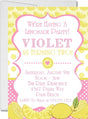 lemonade birthday party invitations pink yellow lemon design