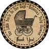 little boo is on the way halloween baby shower favor sticker