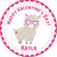 llama with heart glasses valentine sticker