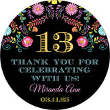 mexican fiesta birthday party sticker favors