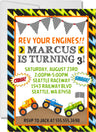 monster truck invitation cards